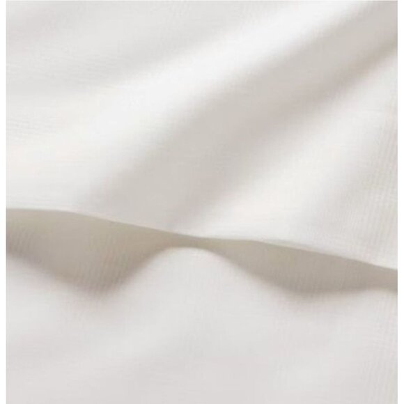 Ralph Lauren Organic Cotton Lovan Jacquard King Flat Sheet Parchment White NWT - Picture 2 of 5